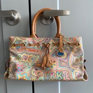 Dooney & Bourke Groovy Scribble Tassel Bag
